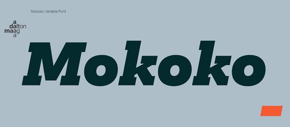 Mokoko现代无衬线等宽logo排版设计英文字体下载