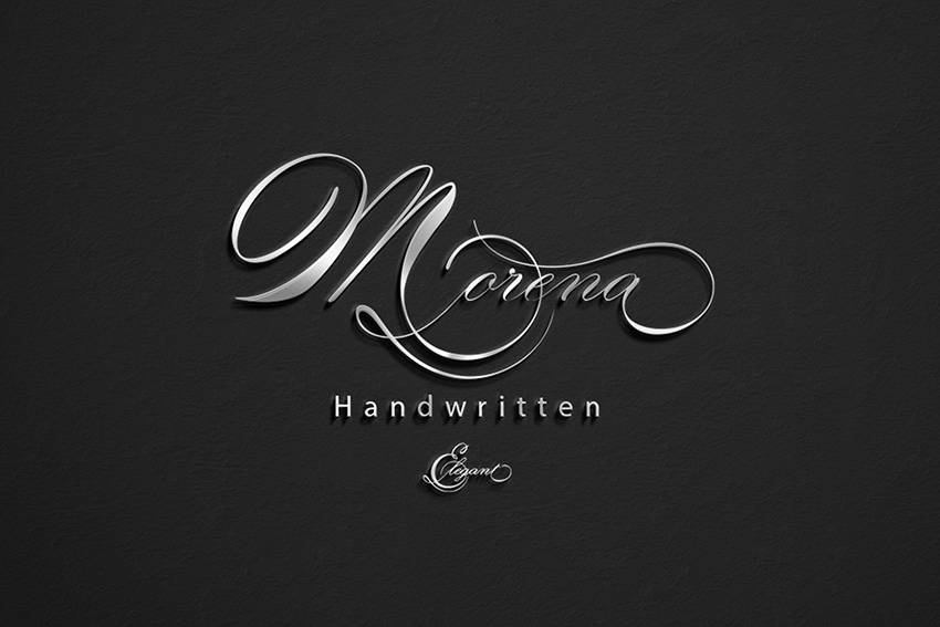 Morena花体英文字体婚礼logo下载