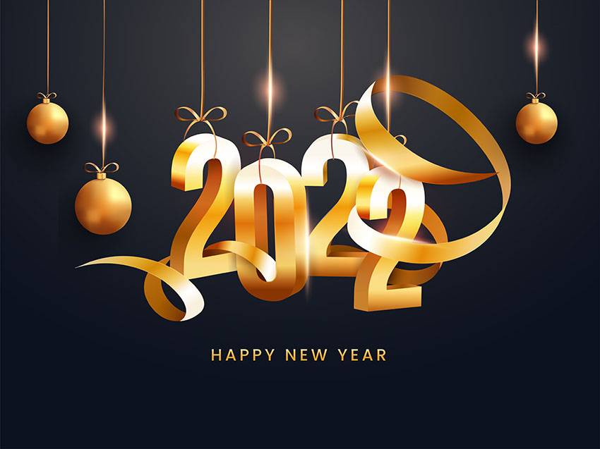 2022数字新年立体字海报平面素材百度网盘下载