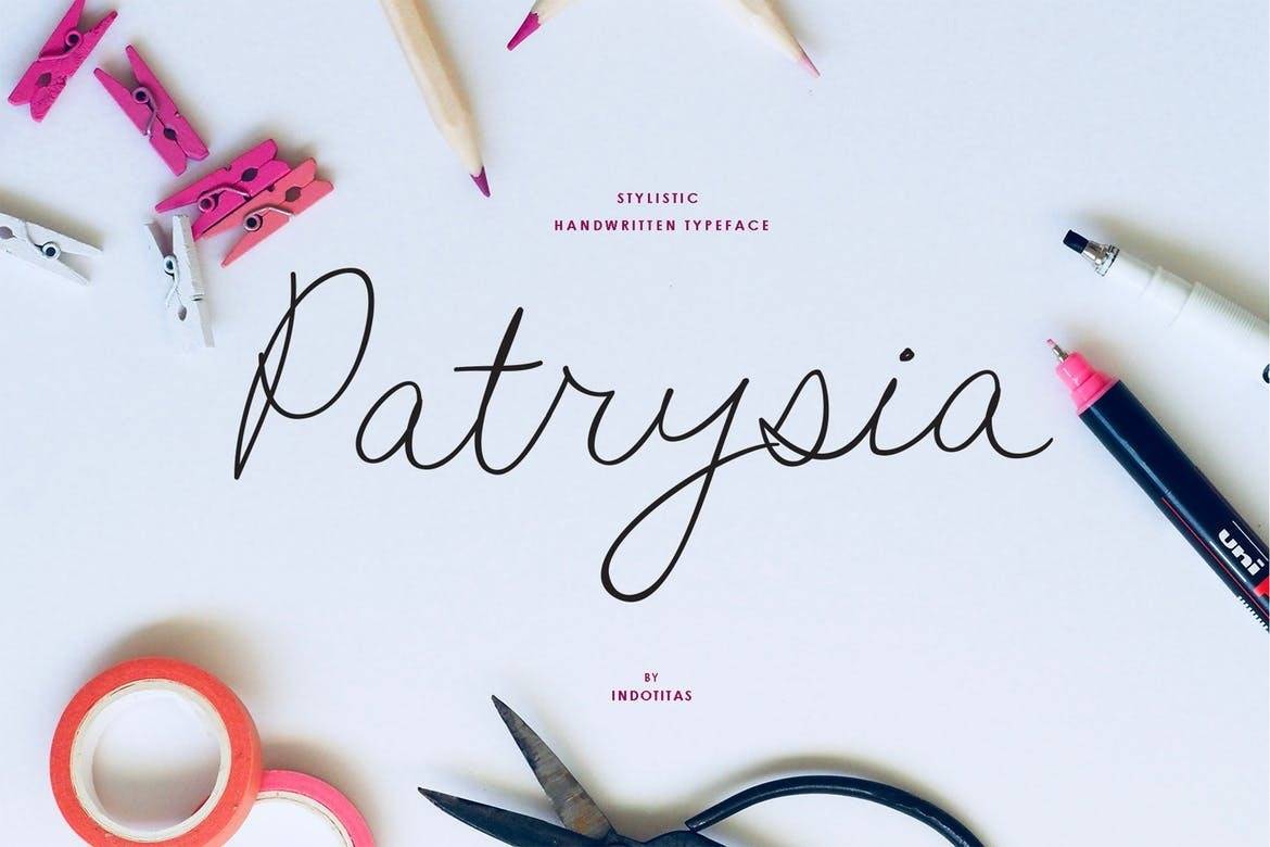 Patrysia手写手绘极细英文字体下载