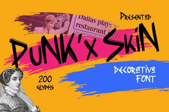 Punkx Skin艺术涂鸦手写笔刷英文字体下载