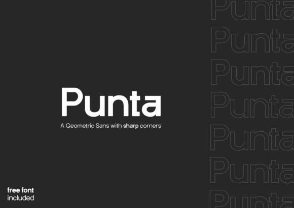Punta现代美黑简洁无衬线logo英文字体下载