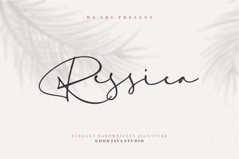 Ressica-奢华手写连笔签名体-英文字体下载