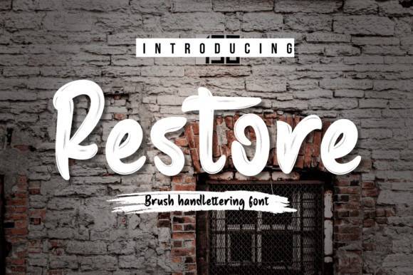 Restore-个性毛笔-书法笔触-英文字体下载