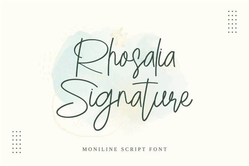 Rhosalia 手写英文字体预览