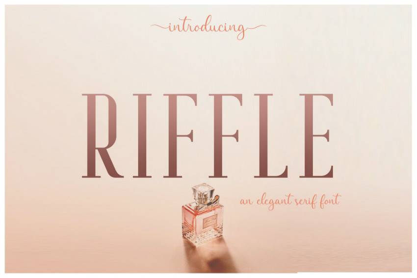 2020年值得推荐好看的英文字体分享下载 Riffle等宽衬线奢侈品logo包装设计英文字体下载-topimage