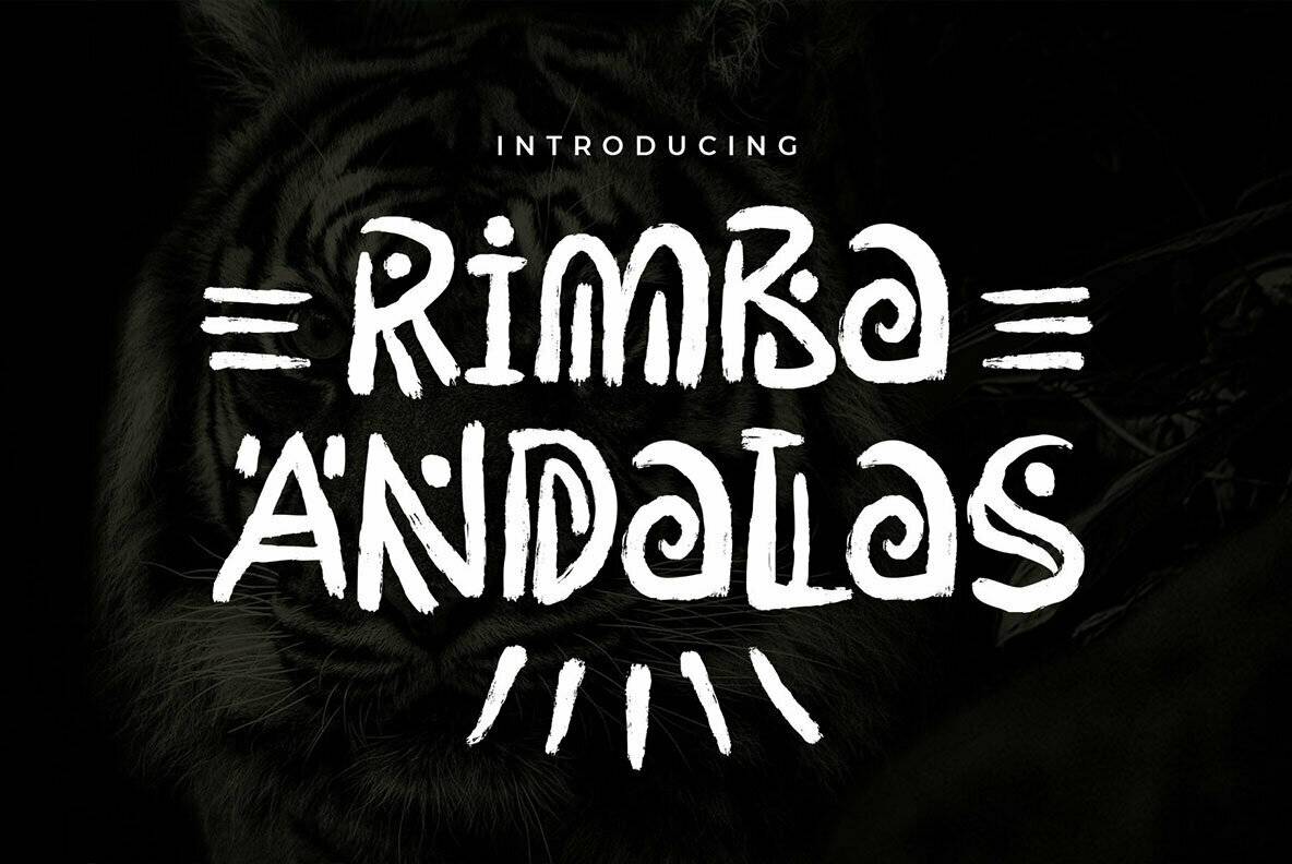 Rimba Andalas笔刷手写纹理英文字体下载