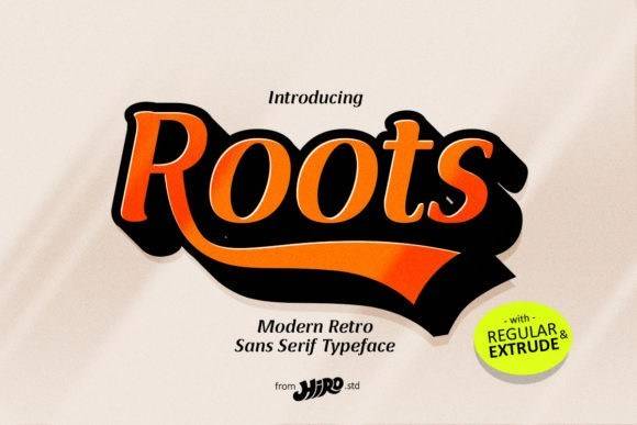 Roots现代手写衬线英文字体下载