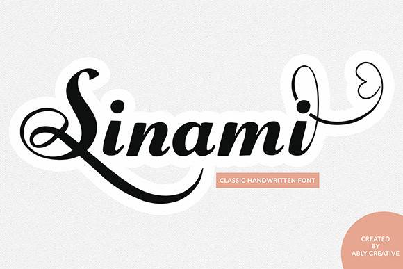 Sinami-好看的经典手写-花体圆体-英文字体下载