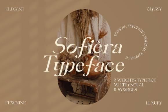 Sofiera-唯美优雅经典-衬线logo排版-英文字体下载