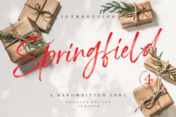 Springfield手写笔触毛笔英文字体下载