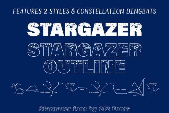 212 Stargazer个性星星装饰科幻太空英文字体下载