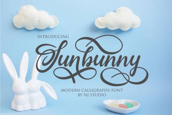 Sunbunny现代手写飘逸连笔好看的花体英文字体下载