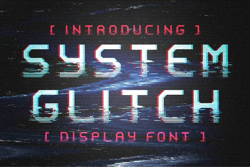 System Glitch抖音风格科技网红英文字体下载