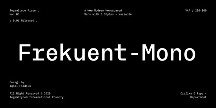TG Frekuent Mono-打字机-现代无衬线-英文字体下载
