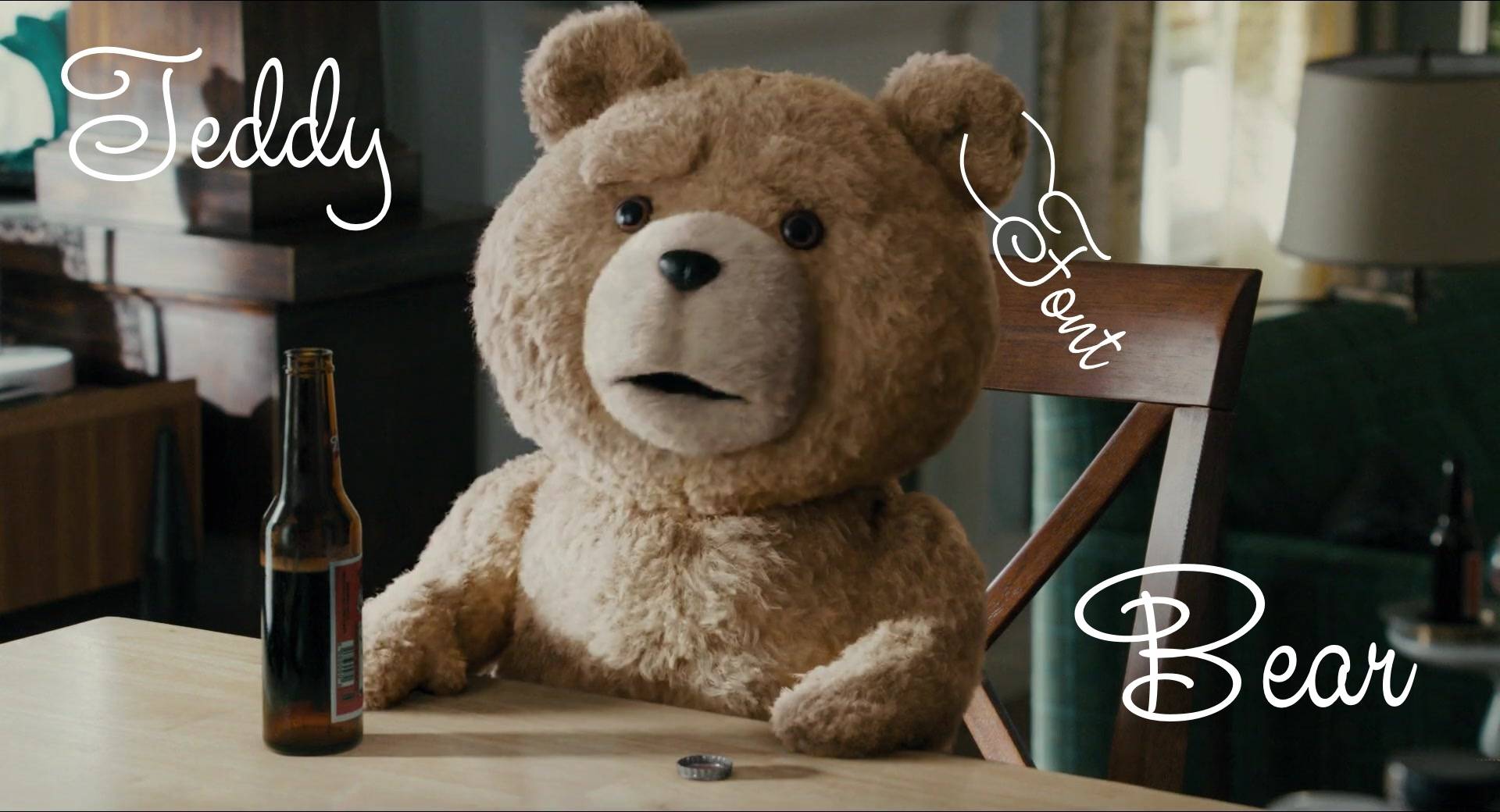 Teddy Bear手写连笔婚礼签名艺术花体英文字体下载