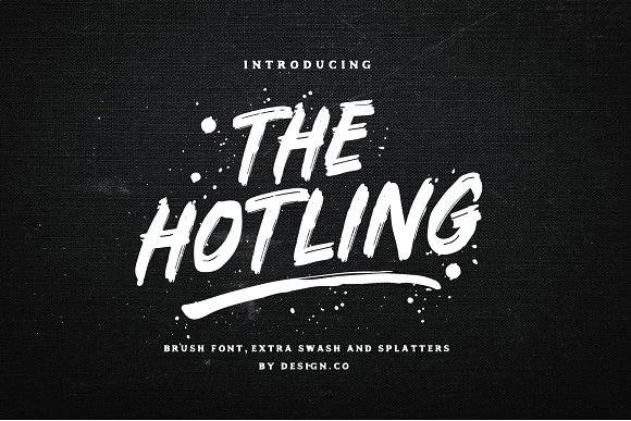TheHotling旅拍摄影海报手写笔刷英文字体下载