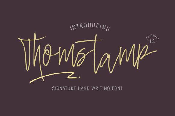 Thomstamp-潦草签名-英文手写体-字体下载
