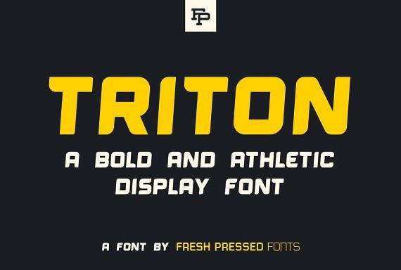 Triton现代无衬线运动动感力量英文字体下载