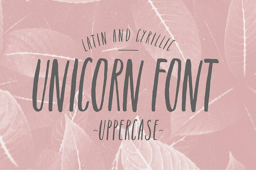 Unicorn手写细长英文字体下载