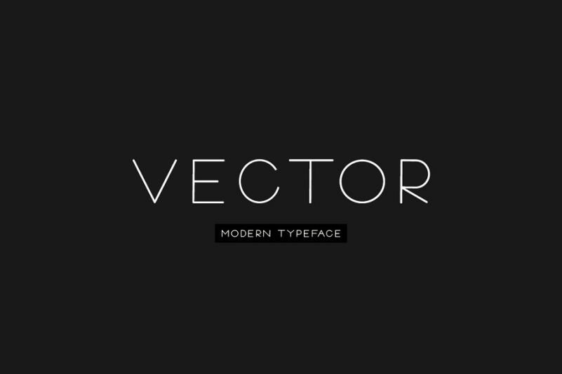 Vector极细简洁logo英文字体下载