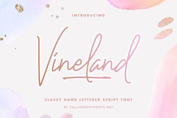 Vineland经典潦草手写连笔签名英文字体下载
