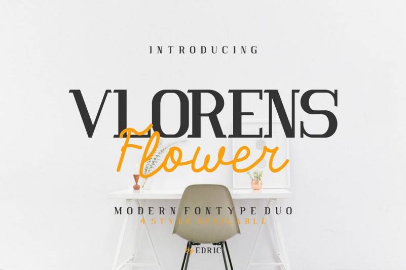Vlorens Flower衬线时尚连笔英文字体下载