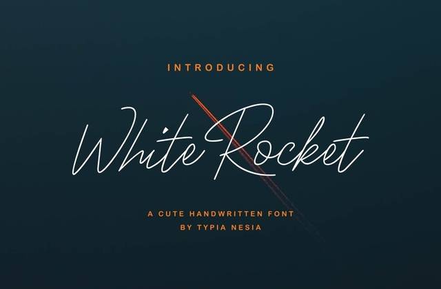 WhiteRocket纤细手写连笔铅笔英文字体下载