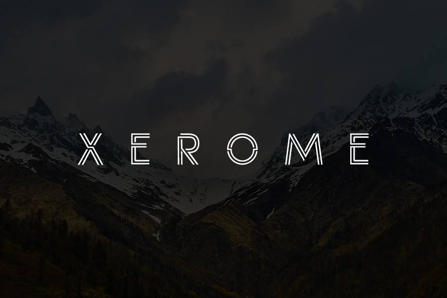 Xerome line现代科技无衬线logo英文字体下载
