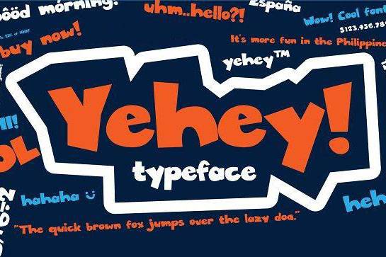 Yehey马克笔个性涂鸦英文字体下载