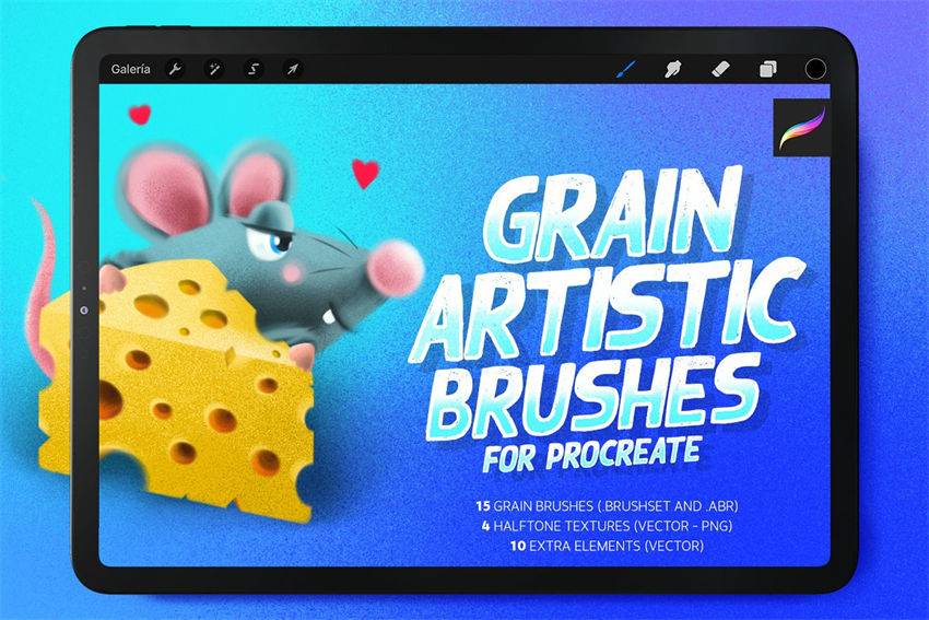 15个噪点颗粒procreate质感材质ps插画笔刷下载