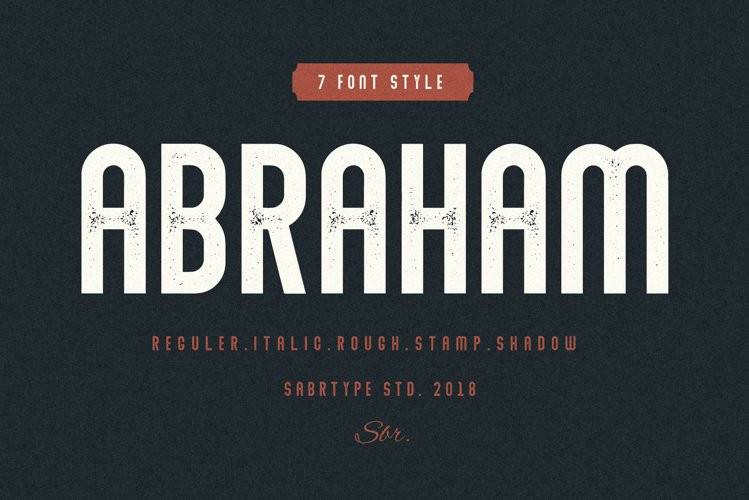 Abraham-等宽现代无衬线-logo设计-英文字体下载