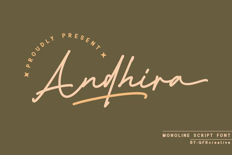 Andhira-手写连笔手绘圆润-英文字体下载