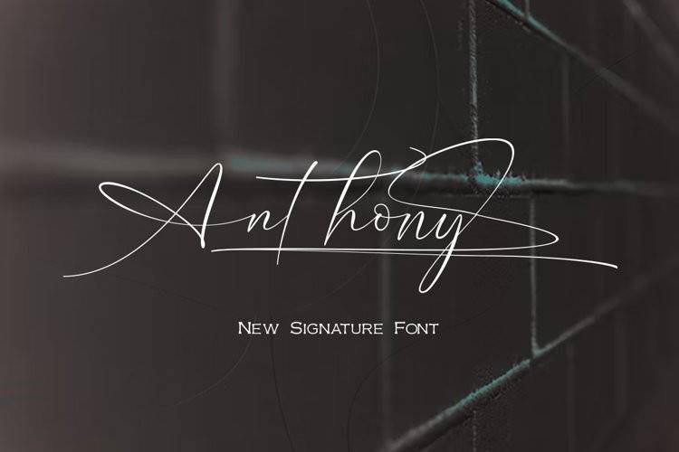 Anthony 手写英文字体预览