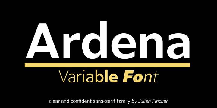index Ardena Variable现代无衬线简洁英文字体下载