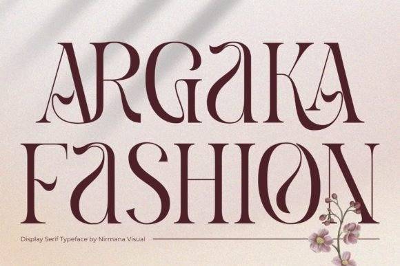 Argakafashion -时尚好看的logo设计衬线-英文字体下载
