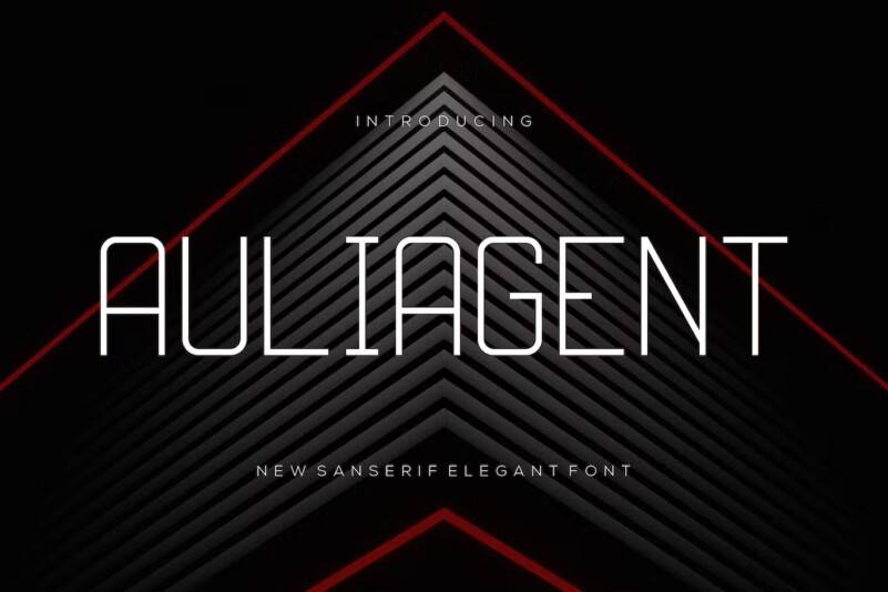 index Auliagent现代无衬线简约极细英文字体下载