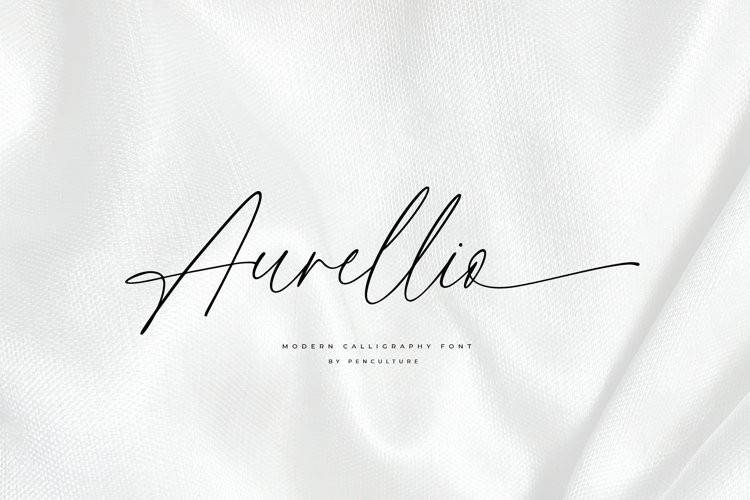 Aurellio手写连笔艺术网红签名英文字体下载