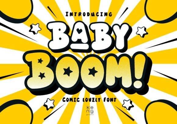 index Baby Boom卡通手写手绘动漫英文字体下载
