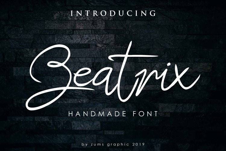 Beatrix -极细连笔签名手写艺术-英文字体下载