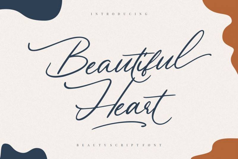 Beautiful Heart花体连笔时尚好看的英文字体下载