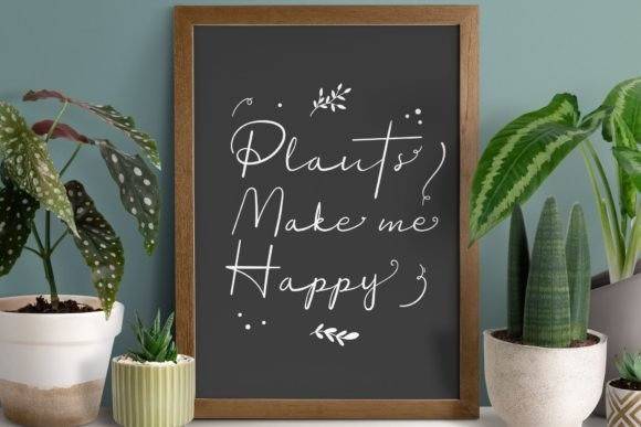 Beautiful Plants 手写英文字体预览