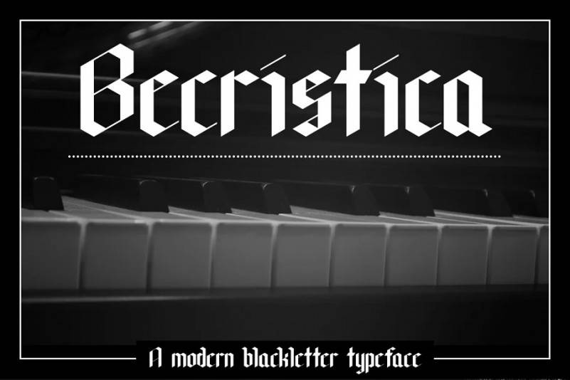 Becristica Blackletter-现代简约-哥特式logo设计-英文字体下载