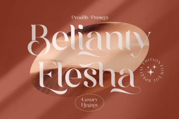 Belianty Elesha-好看的奢华-衬线logo设计-英文字体下载