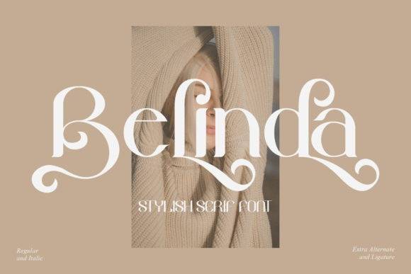 Belinda-时尚衬线logo设计-英文字体下载