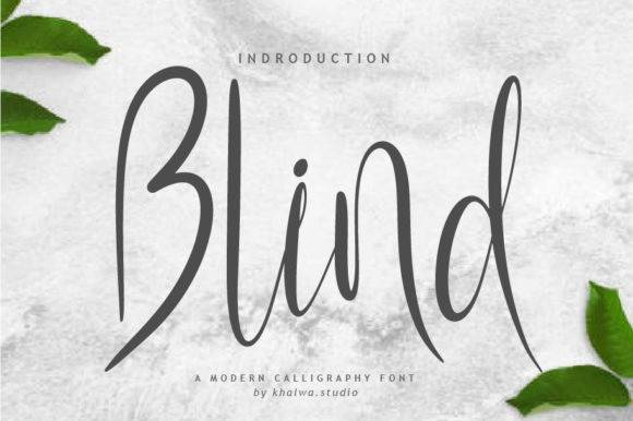 Blind-手写艺术贺卡唯美连笔-英文字体下载