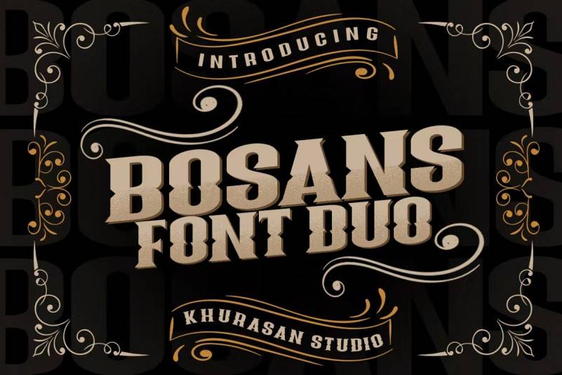 Bosans-个性现代无衬线设计-英文字体下载
