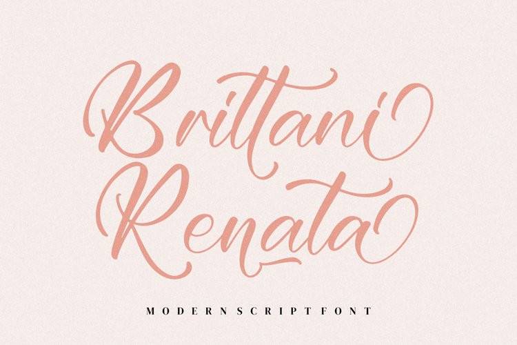 Brittani Renata-手写连笔花体艺术-英文字体下载