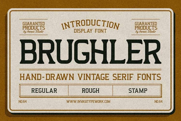 Brughler-手写加粗徽标logo设计-英文字体下载