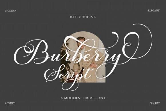index Burberry手写连笔花体英文字体下载